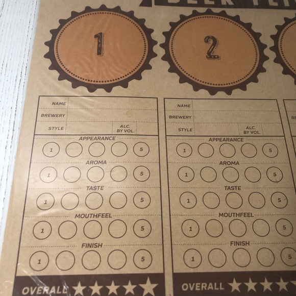 NEW 24 Beer Flight Placemats & 6 Snack Cups Paper - Picture 3 of 7